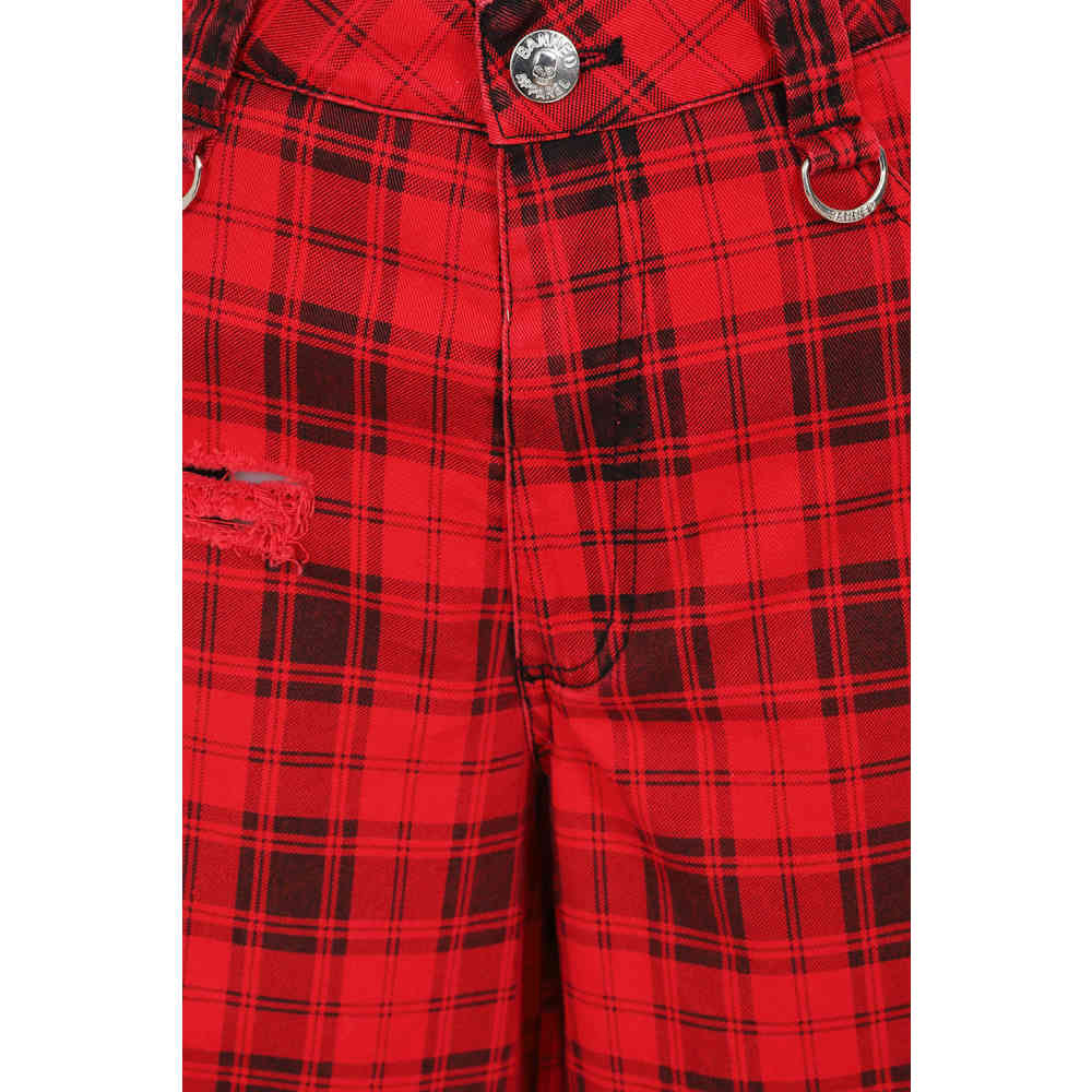 Banned - Kenouna Wijde broek - Zwart/Paars